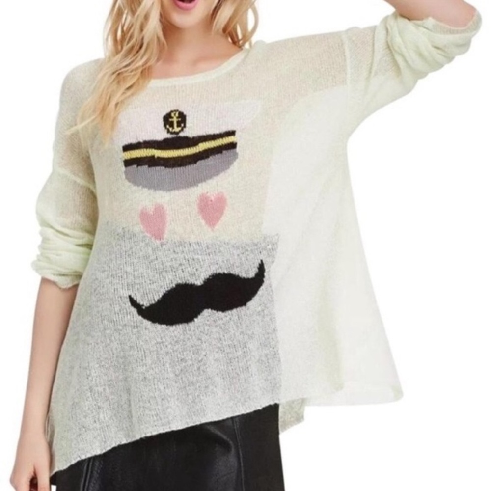 Wildfox Captain Roadie Sour Lime Pullover Size XS